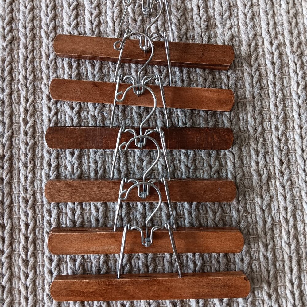 Solid Wood Pant or Skirt Hangers (qty 6)